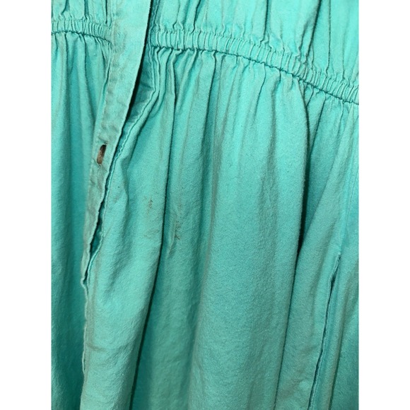 VINTAGE J. Ellis II Dress 80s 90s Shirt Dress Teal Button Down See Measurements - Picture 4 of 11